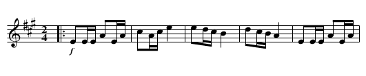 BUGLE GALOP - staff notation