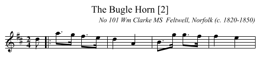 Bugle Horn [2], The - staff notation