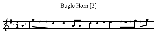 Bugle Horn [2] - staff notation