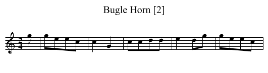 Bugle Horn [2] - staff notation
