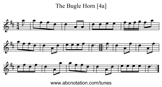 Bugle Horn [4a], The - staff notation