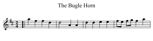 Bugle Horn, The  - staff notation