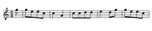 Bugle Horn. TWC.175 - staff notation