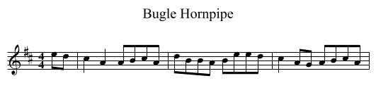 Bugle Hornpipe - staff notation