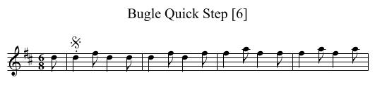 Bugle Quick Step [6] - staff notation