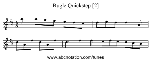Bugle Quickstep [2] - staff notation