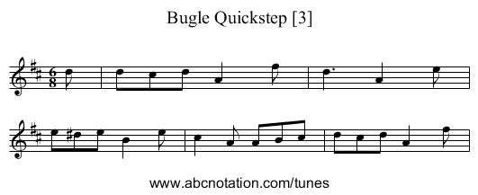 Bugle Quickstep [3] - staff notation