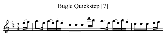 Bugle Quickstep [7] - staff notation
