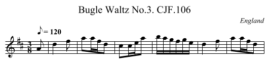 Bugle Waltz No.3. CJF.106 - staff notation