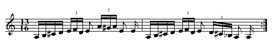 Bukovsko piperovo - staff notation