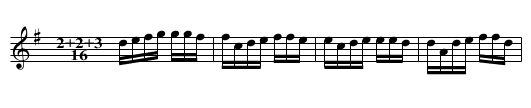 Bulcenska racenica - staff notation