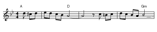 Bulgar 9 - staff notation