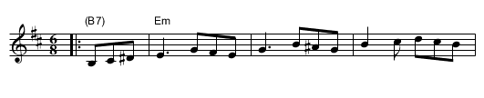 Bulgar, Frailach - staff notation