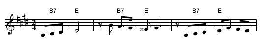 Bulgar in D - staff notation