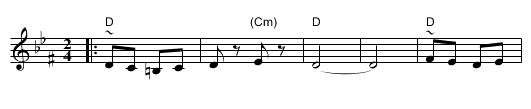 Bulgar: Mazl Tov - staff notation