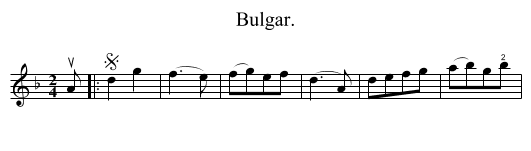 Bulgar. - staff notation