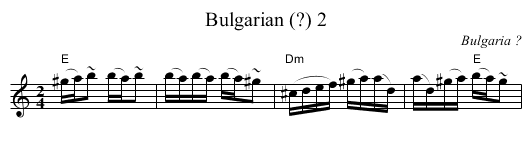 Bulgarian (?) 2 - staff notation