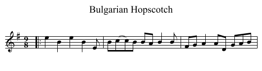 Bulgarian Hopscotch - staff notation