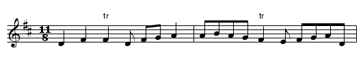 Bulgarian tune (from Emma) - staff notation