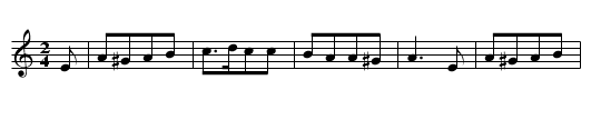 Bulgarian Tune - staff notation