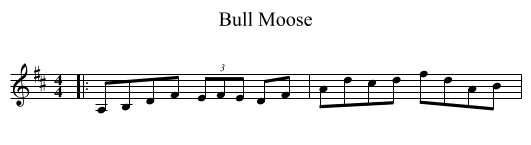 Bull Moose - staff notation