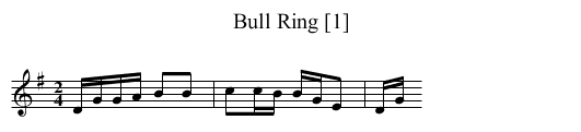Bull Ring [1] - staff notation
