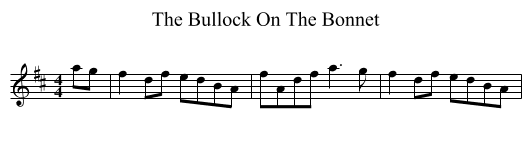 Bullock On The Bonnet, The  - staff notation