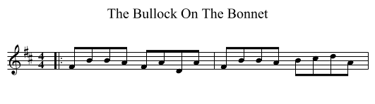 Bullock On The Bonnet, The  - staff notation