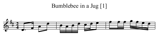 Bumblebee in a Jug [1] - staff notation