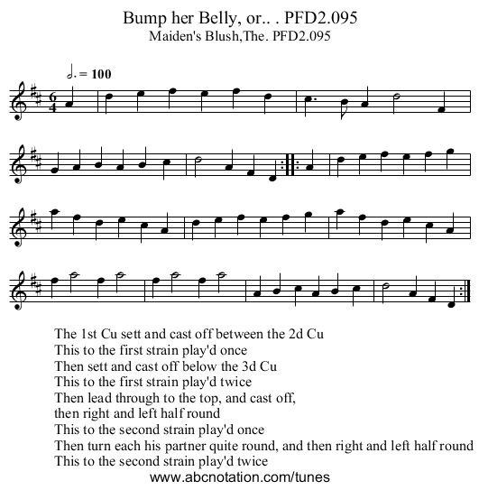 Bump her Belly, or.. . PFD2.095 - staff notation