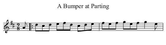 Bumper at Parting, A - staff notation