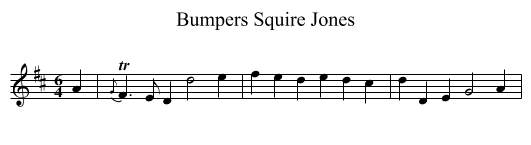 Bumpers Squire Jones - staff notation