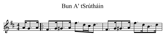 Bun A' tSrútháin - staff notation