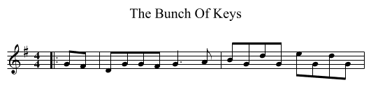 Bunch Of Keys, The  - staff notation