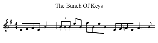 Bunch Of Keys, The  - staff notation