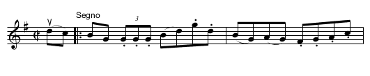 Bunch of Roses -- Reel - staff notation