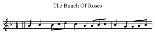 Bunch Of Roses, The  - staff notation