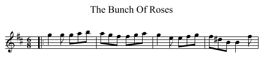 Bunch Of Roses, The  - staff notation