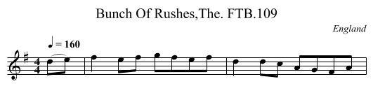 Bunch Of Rushes,The. FTB.109 - staff notation