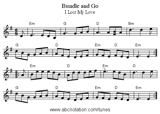 Bundle and Go - staff notation