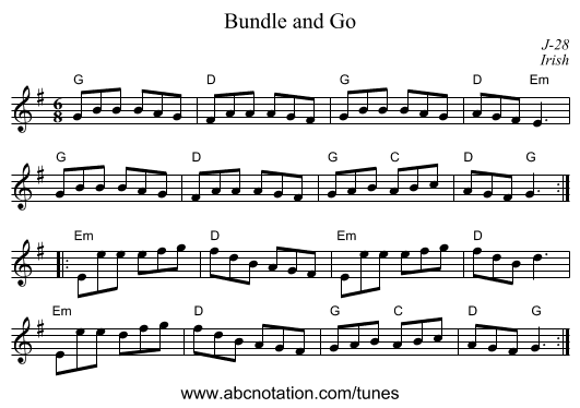 Bundle and Go - staff notation