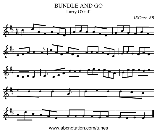 BUNDLE AND GO - staff notation