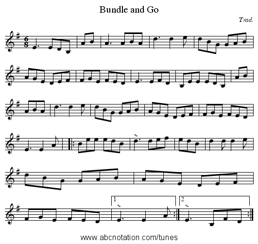 Bundle and Go - staff notation