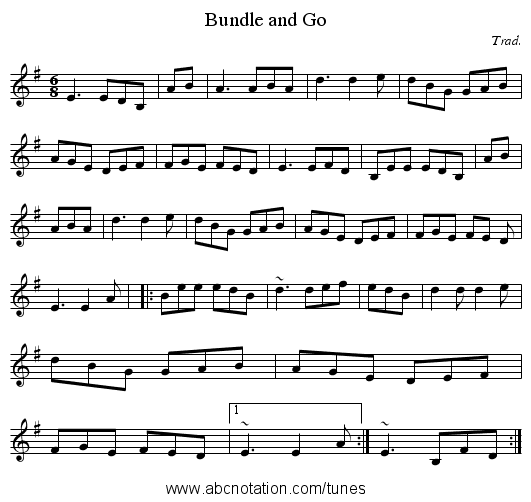 Bundle and Go - staff notation