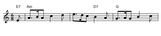 Bung Your Eye - staff notation