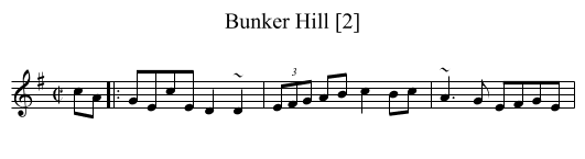 Bunker Hill [2] - staff notation