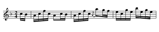 BUNKER HILL HORNPIPE - staff notation