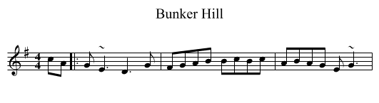 Bunker Hill - staff notation