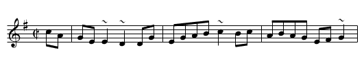 Bunker Hill - staff notation