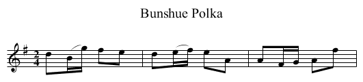 Bunshue Polka - staff notation